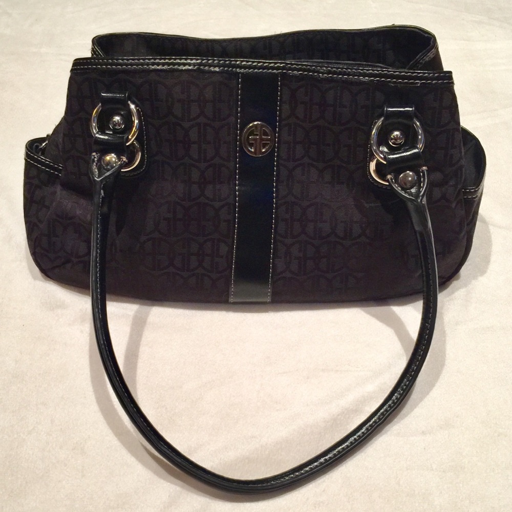 Giani Bernini Black fabric Shoulder Bag, 13 x 8